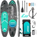 Produktbild: Fitleap Premium Stand Up Paddle Board aufblasbar - SUP Board Set mit Hochdruckpumpe, verstellbarem Paddel und Rucksack - Ideal für Anfänger und Profis - Perfekt für Yoga, Surfen und Wassersport