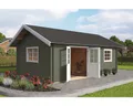 Produktbild: Gartenhaus Outdoor Life Caroline Set Silber inkl. Fußboden, Schlafboden, Echtgla