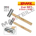 Produktbild: Schonhammer Ausbeulhammer Aluminium Kopf 30 + 40 mm Alukopf Alu 2-tlg SET Hammer