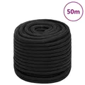 Produktbild: Bootsseil Schwarz 18 mm 50 m Polypropylen