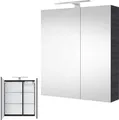 Produktbild: Planetmöbel Spiegelschrank Badezimmer mit LED Beleuchtung 60 cm Anthrazit