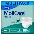 Produktbild: MoliCare premium Mobile 5 Tropfen Größe L, Inkontinenzhosen für Frauen und Männer mit mittlerer Inkontinenz, extra Auslaufschutz, fortschrittlicher Hautschutz, verbesserte Passform, 56 Stück