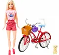 Produktbild: DOLL BARBIE PINK PASSPORT NETHERLANDS doll with bike + accessories HWJ00