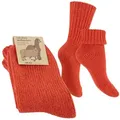 Produktbild: celodoro Umschlagsocken Damen & Herren Mouline Wollsocken mit Umschlag orange 35-38