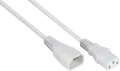 Produktbild: KM SK1430-W005 - Kaltgeräteverlängerung Kaltgeräte-Stecker C14 an Buchse C13, 0,5