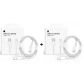 Produktbild: 2x Original Apple Lightning zu USB-C Ladekabel 1m für iPhone 5 6 7 8 X XR XS SE