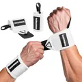 Produktbild: GORNATION Handgelenk-Bandagen, Power Wrist Wraps für Fitness, Gym, Calisthenics & Kraftsport, Handgelenk Support - 1 Paar, Weiß