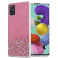 Produktbild: Cadorabo Hülle für Samsung Galaxy A51 4G / M40s Schutz Hülle in Rosa Handyhülle TPU Etui Glitter Cover Case Glitzer