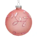 Produktbild: SIKORA Highlights 4er Set ausgefallene Christbaumkugeln aus Glas Rosa besondere Weihnachtskugel Christbaumschmuck, Farbe | Modell:Modell Paris rosa, Höhe in cm:8 cm