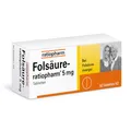 Produktbild: Folsäure-ratiopharm® 5 mg Tabletten: Optimal versorgt bei Folsäuremangel, 50 Tabletten