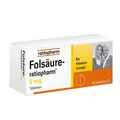 Produktbild: Folsäure Ratiopharm 5 mg Tabletten · 50 St · PZN 03971388