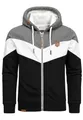 Produktbild: Amaci&Sons Sweatjacke Kapuzenpullover Herren Pullover Hoodie Zipper Jacke 4069 Anthrazit/Weiß/Schwarz 3XL