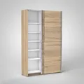 Produktbild: Pol Power Fast Schwebetürenschrank Holzwerkstoff Dekorfolie 2 Türen 125x195x38 cm