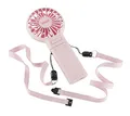 Produktbild: Unold 86644 Handventilator Breezy Fold Pink - Rosa, 3 Geschwindigkeitsstufen, zum Aufstellen oder Umhängen, bis 10 Std. Akkulaufzeit, USB-Ladekabel,Klappwinkel ca. 180°, mit Umhängeband