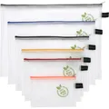 Produktbild: Foldersys Reissverschlussbeutel je 1x A6, B6, A5, B5, A4, B4 transparent/farbsortiert 0,20 mm (6x) (40600-94)