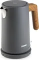 Produktbild: Domo Wood You, 1,7 l, 2200 W, Grau, Wasserstandsanzeige, Überhitzungsschutz, Drahtlos