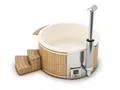 Produktbild: FinnTherm Whirlpool Badefass Holz Stockholm, in Cremeweiß