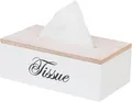Produktbild: Kosmetiktücherbox Holz Taschentuchspender Kosmetiktücher Taschentuchbox Box Weiß