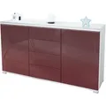 Produktbild: Vladon Sideboard, Bordeaux, Holzwerkstoff, 138.5x75.5x35 cm, Wohnzimmer, Kommoden & Sideboards, Sideboards