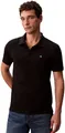 Produktbild: Calvin Klein Herren Poloshirt Kurzarm Monogram Pique aus Baumwolle, Schwarz (Black), XL
