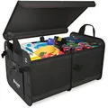 Produktbild: ATHLON TOOLS Premium Kofferraumtasche mit Deckel - 60 Liter XXL Kofferraum-Organizer - Extra stabile & wasserfeste Böden - mit Antirutsch-Klett