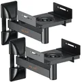 Produktbild: My Wall Wandhalterung für Lautsprecher - HB8L, 2er Set, universelle Lautsprecher Halterung, Schwenk- & neigbar, rotierbar, Wandhalter für Regallautsprecher bis 25 kg, schwarz