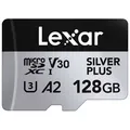 Produktbild: Lexar microSDXC Silver Plus UHS-1 V30 R205/W100MB/s  128 GB