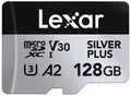 Produktbild: Lexar Tarjeta Micro SD 128 GB Silver Plus, Tarjeta de Memoria Micro SD con Adapt