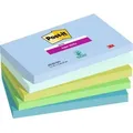 Produktbild: Post-it Super Haftnotizen 76 x 127 mm Blau, Grün Rechteckig Einfarbig 5 Blöcke mit 90 Blatt