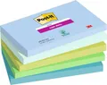 Produktbild: Post-it Super Sticky Notes Oasis Collection, Packung mit 5 Blöcken, 90 Blatt pro Block, 76 mm x 127 mm, Blau, Grün - Extra-stark klebende Notizzettel für Notizen, To-Do-Listen und Erinnerungen