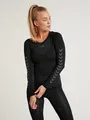 Produktbild: hummel Funktionsunterwäsche Langarmshirt Seamless Rundhals nahtlos schwarz Damen, Größe: XL/XXL