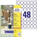 Produktbild: Runde Etiketten Ø30mm AVERY Zweckform 6223-10 480 Klebepunkte 10 Blatt weiß