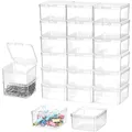 Produktbild: Aufbewahrungsbox Set 18 Stück quadratisch Kunststoff für Schmuck, Perlen, Pil...
