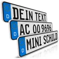 Produktbild: schildEVO 1 Mini Kfz-Kennzeichen | Wunschtext Namensschild zum Geburtstag | Aluminium | Individuelles Fun-Kennzeichen für Kinderauto | Kettcar | Tretauto | Kinderfahrrad