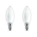 Produktbild: Philips LED Classic E14 Lampe 6.5W=60W Leuchtmittel 2700K Warmweiß Glühbirne 2ER