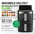 Produktbild: GOURMETmaxx FryUp XL  Vertikale Doppelkammer-Heißluftfritteuse - 12 Liter