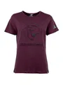 Produktbild: SCHIETWETTER Damen T-Shirt Rieke Royal, Sweatshirt mit Rundhals, 3D-Prägedruckt, 100% Baumwolle, Basic Bordeaux 42
