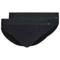Produktbild: Skiny Slip Herren Brasil Slip 2er Pack Cotton Retro (Packung, 2-St) gerundeter Beinausschnitt schwarz XXL