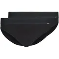 Produktbild: SKINY Herren Brasil-Slip, 2er Pack - Cotton Retro, Unterhose, Feinripp, Baumwolle Schwarz 2XL
