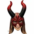 Produktbild: Mythische Dämonen-Totenkopf Maske mit Hörnern Einheitsgröße