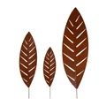 Produktbild: UNUS® Gartenstecker Palmblätter XXL 3er Set Gartendeko Rostoptik