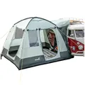 Produktbild: Skandika Busvorzelt Pitea Van Protect | 4 Personen, freistehend, eingenähter Zeltboden, 2,2 m Stehhöhe, große Fenster, wasserfest, 3000 mm Wassersäule, Moskitonetze, 3x3 m, Kuppelzelt für Bus, Caddy