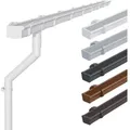 Produktbild: Dachrinnen Set Gartenhaus, NW68 / 68mm pvc Kunststoff Kastenrinne, Regenrinnen pvc für Pultdach, Made in Germany - Weiß, 2 x 3m - Inefa