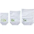 Produktbild: Caso Stand-up Vacuum bags, 12 pcs 20x30 cm, 8 pcs 25x35 cm, 5 pcs 30x40 cm (25 x) (1264)