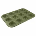 Produktbild: Zenker 12er Muffinform Green Vision, Backform Stahlblech Sparkling Green 38x26cm
