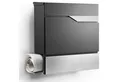 Produktbild: NewHabitat Briefkasten Moderner Wandbriefkasten Personalisierbar Anthrazit RAL7016 (Komplettset, Modell: Manhattan), Rostfrei