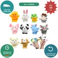 Produktbild: Baby Fingerpuppen-Set 10 Familie Bunt Spielen Theater Kindergeburtstag Retoo