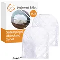 Produktbild: 2x Seitenspiegel Schneedecke – Frostschutz für PKW Außenspiegel 33 x 27 cm
