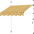 Produktbild: Klemmmarkise 350x120 cm Orange/Weiß Sonnenschutz ohne Bohren