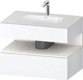 Produktbild: Duravit Einbauwaschtisch-Möbel-Set Qatego 80x55x60cm, w matt/weiß ma, Konsolen-Waschtischunterbau